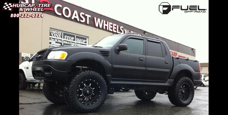 vehicle gallery/ford sport trac fuel krank d517 0X0  Matte Black & Milled wheels and rims